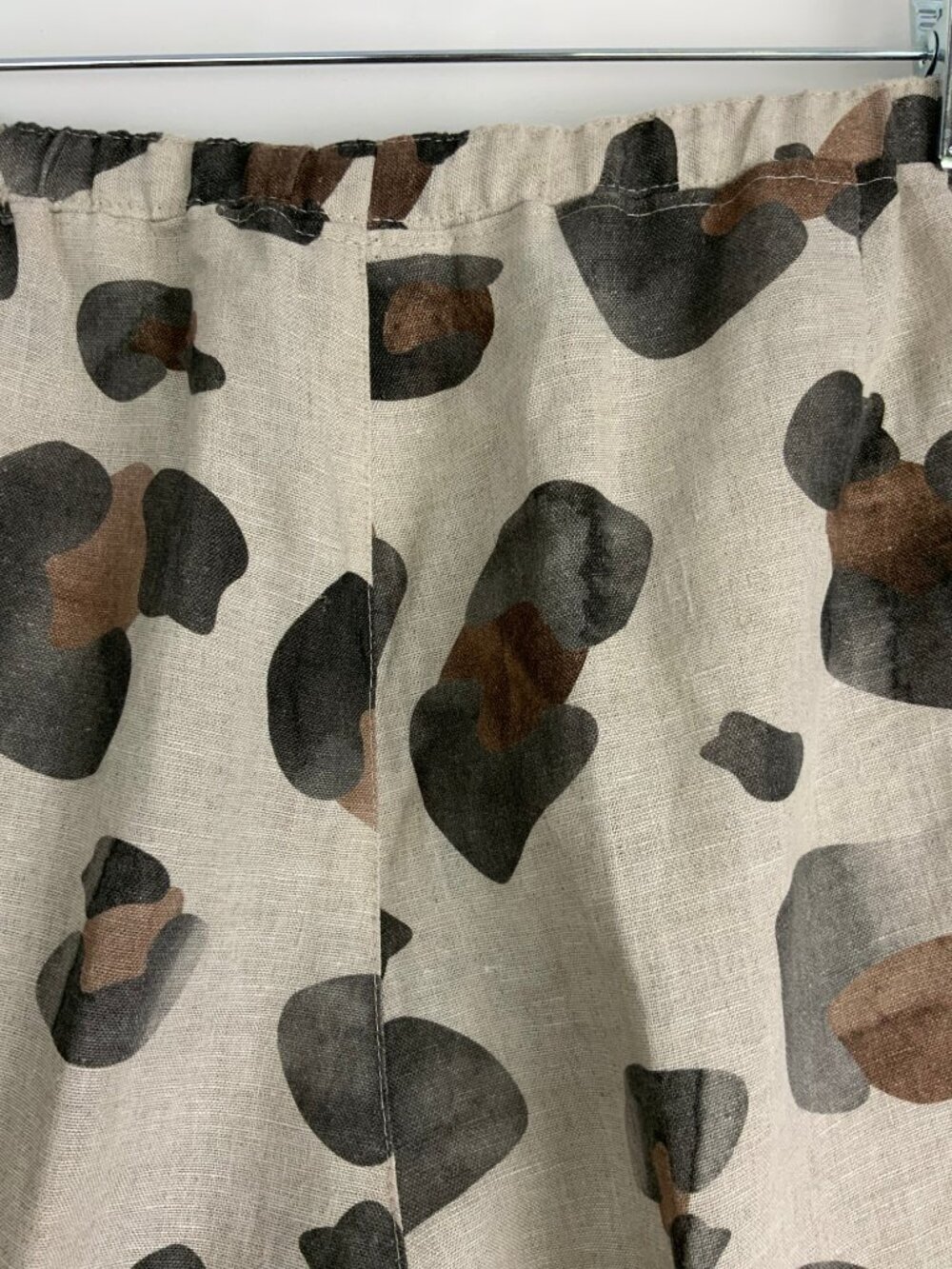 New Watercolor Leopard Print Linen Pants from iLinen Lifestyle Sz M - Picture 11 of 16